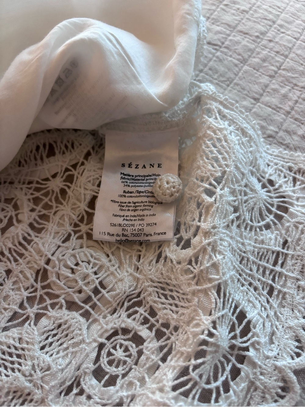 NWT Sézane Jako Blouse Size 6/38 - Picture 7 of 8